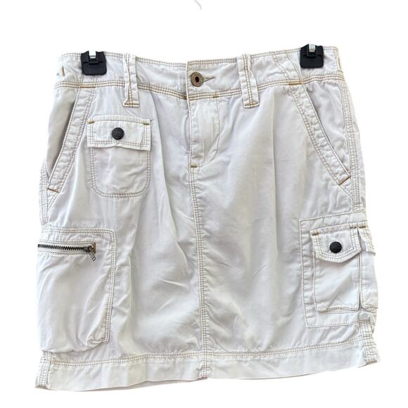 Polo Ralph Lauren Dresses & Skirts - VTG Polo Jeans Co Cargo Skirt Sz 2 Cream Contrast Stitching Y2K Preppy Utility